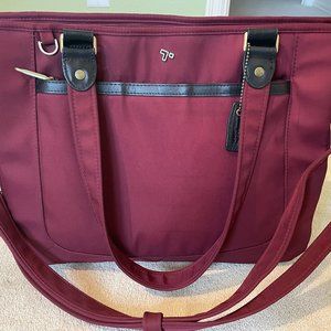 Travelon Burgandy with Black Details Anti-theft Limited Tote Bag